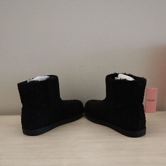 Juicy Couture B3262SW Women's Sz 10 Black Micro Suede JC-Kave Winter Ankle Boots - Picture 12 of 16
